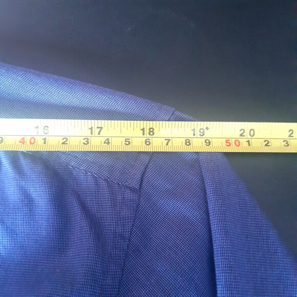 Selected SZ M Men's Blue Button Up Dress Shirt - Picture 10 of 12